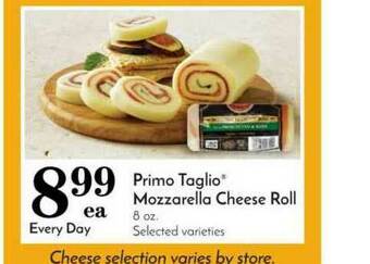 Pavilions Primo Taglio® Mozzarella Cheese Roll offer