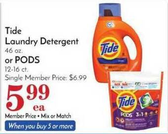 Pavilions Tide Laundry Detergent Or Pods offer