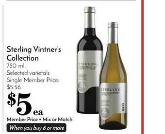 Pavilions Sterling Vintner's Collection offer