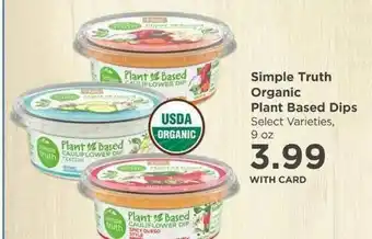 QFC Simple Truth Organic Plant Based Dips offer