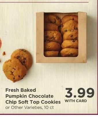 QFC Fresh Baked Pumpkin Chocolate Chip Soft Top Cookies offer