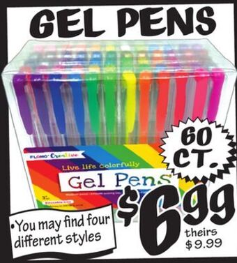 Ollie's Gel pens offer
