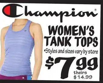 Ollie's Champion® women's tank tops offer
