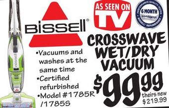 Ollie's Crosswave wet/dry vacuum offer