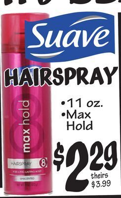 Ollie's Suave hairspray offer