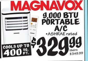 Ollie's Magnavox 9,000 btu portable a/c offer