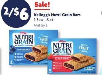 Family Dollar Kellogg's nutri-grain bars offer