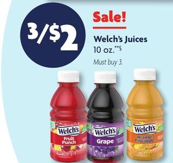 Family Dollar Welch's juices offer