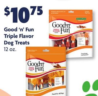 Family Dollar Good'n'fun triple flavor dog treats offer