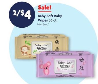 Family Dollar Baby soft baby wipes offer