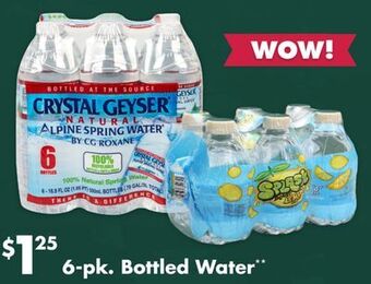 Dollar Tree 6-pk. bottled water offer