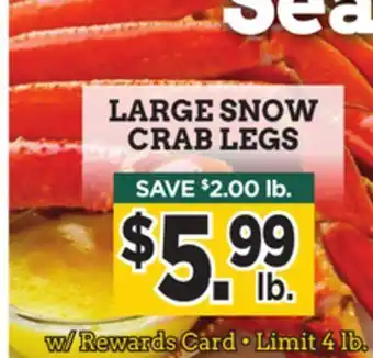 Large snow crab legs