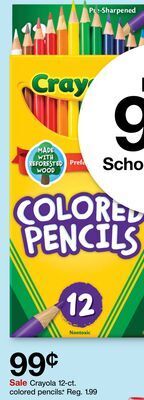 Target Crayola 12-ct. colored pencils offer