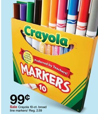 Target Crayola 10-ct. broad line markers* offer