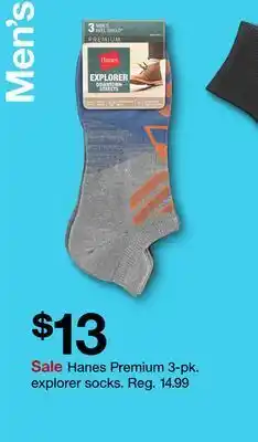 Target Hanes premium 3-pk. explorer socks offer