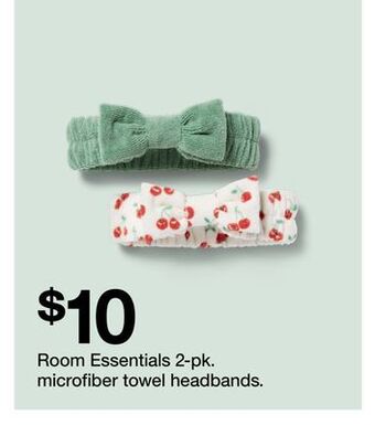 Target Room essentials 2-pk. microfiber towel headbands offer
