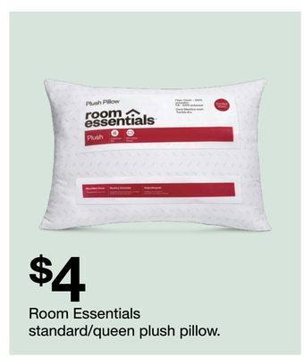 Target Room essentials standard/queen plush pillow offer