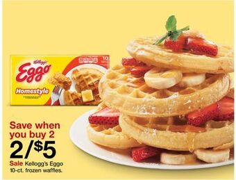 Target Kellogg's eggo 10-ct. frozen waffles offer