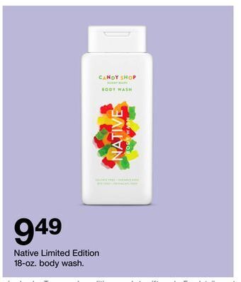 Target Native limited edition 18-oz. body wash offer