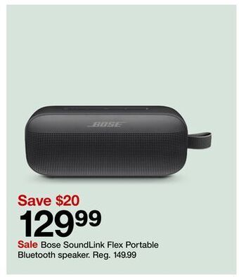 Target Bose soundlink flex portable bluetooth speaker offer