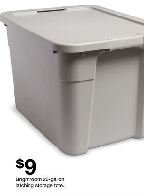 Target Brightroom 20-gallon latching storage tote offer