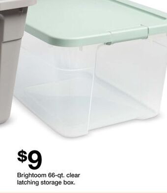 Target Brightoom 66-qt. clear latching storage box offer
