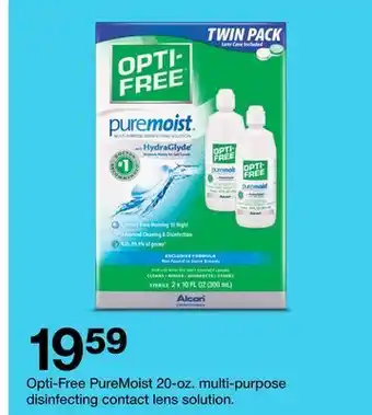 Target Opti-free puremoist 20-oz. multi-purpose disinfecting contact lens solution offer
