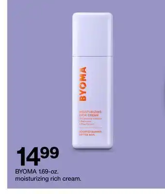 Target Byoma 1.69-oz. moisturizing rich cream offer