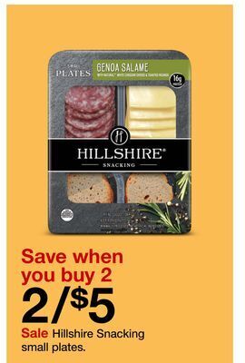 Target Hillshire snacking small plates offer