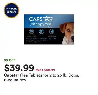 Petco Flea tablets for 2 to 25 lb. dogs, 6-count box offer