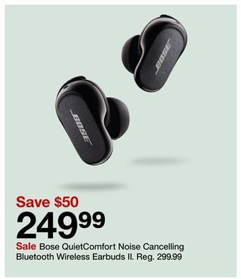 Target Bose quietcomfort noise cancelling bluetooth wireless earbuds ii offer