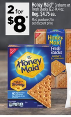 Dollar General Nabisco honey maid® grahams or fresh stacks offer