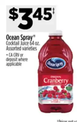 Dollar General Ocean spray® cocktail juice offer