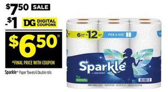 Dollar General Sparkle® paper towels offer