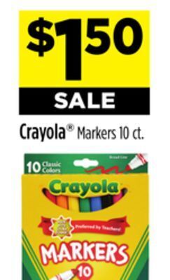 Dollar General Crayola® markers offer