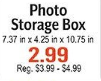Hobby Lobby Photo storage box offer