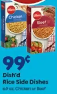 Save a Lot Dish'd Rice Side Dishes 6.9 oz offer