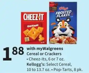 Walgreens Cereal Or Crackers offer