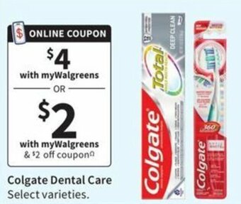 Walgreens Colgate Dental Care offer