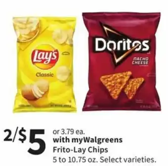 Walgreens Frito-Lay Chips 5-10.75 oz offer