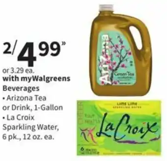 Walgreens Arizona Tea , La Croix offer