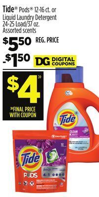 Dollar General Tide® pods® offer