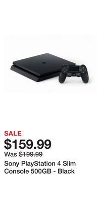 Game Stop Sony playstation 4 slim console 500gb - black offer