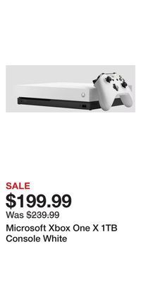 Game Stop Microsoft xbox one x 1tb console white offer