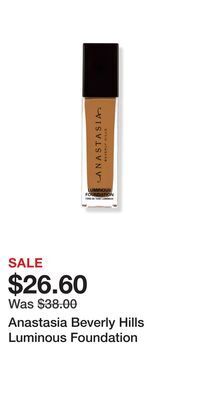 Ulta Beauty Anastasia beverly hills luminous foundation offer
