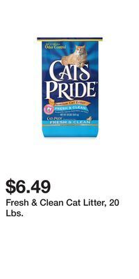 Big Lots Fresh & clean cat litter, 20 lbs. offer