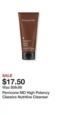 Ulta Beauty Perricone md high potency classics nutritive cleanser offer