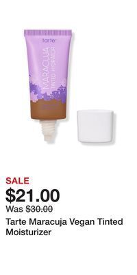 Ulta Beauty Tarte maracuja vegan tinted moisturizer offer