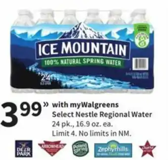 Walgreens Nestle Regional Water offer