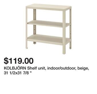 Ikea Kolbjörn shelf unit, indoor/outdoor, beige, 31 1/2x31 7/8 offer